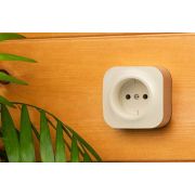 Розетка 1-м ОП Quteo 16А IP20 2P без заземл. без защ. шторок сл. кость IEK 782240