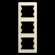 Рамка 3-м Glossa вертикал. беж. SE GSL000207