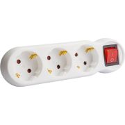 Разветвитель 3-м 16А IP20 Т-01/03 2P+PE треугольн. бел. IEK WTP10-16-03-Z-K01