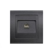 Розетка компьютерная 1-м СП Бриллиант в сборе графит Universal 7947601-Gr