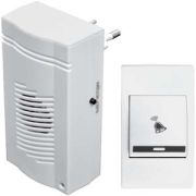 Звонок беспроводной Комфорт 32 мелодии 100м блок звонка вставляется в электрич. розетку 220В МОНОМАХ КМ-01С