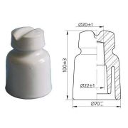 Изолятор штыревой ТФ-20 корич. глазурь ЮАИЗ 00000016
